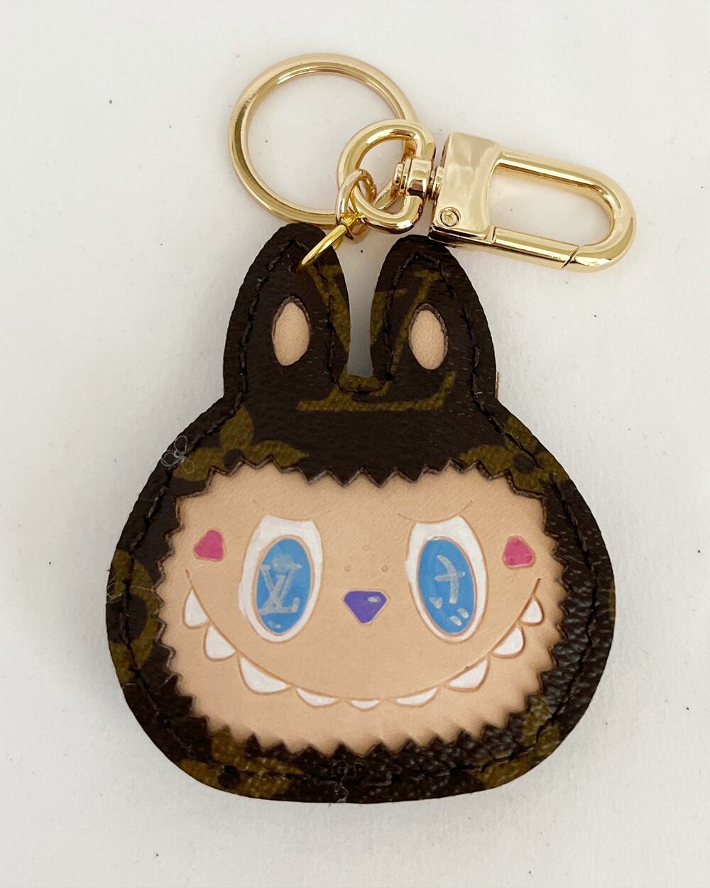 KEY CHAIN Charm Bag Charm Repurposed Handmade Authentic LV Leather